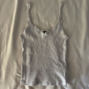 H&M Light Gray Lace Camisole